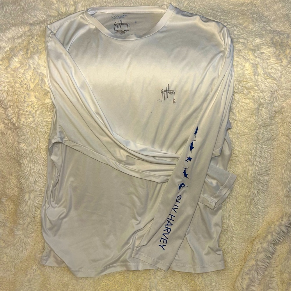 Guy Harvey long sleeve shirt - XXL - white - used